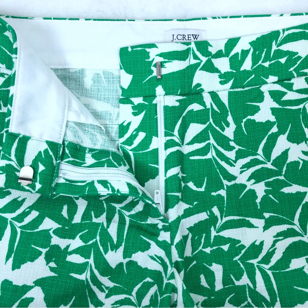 J. Crew Cotton shorts green and white Preppy, summer, classic size 4  Floral - Picture 5 of 16